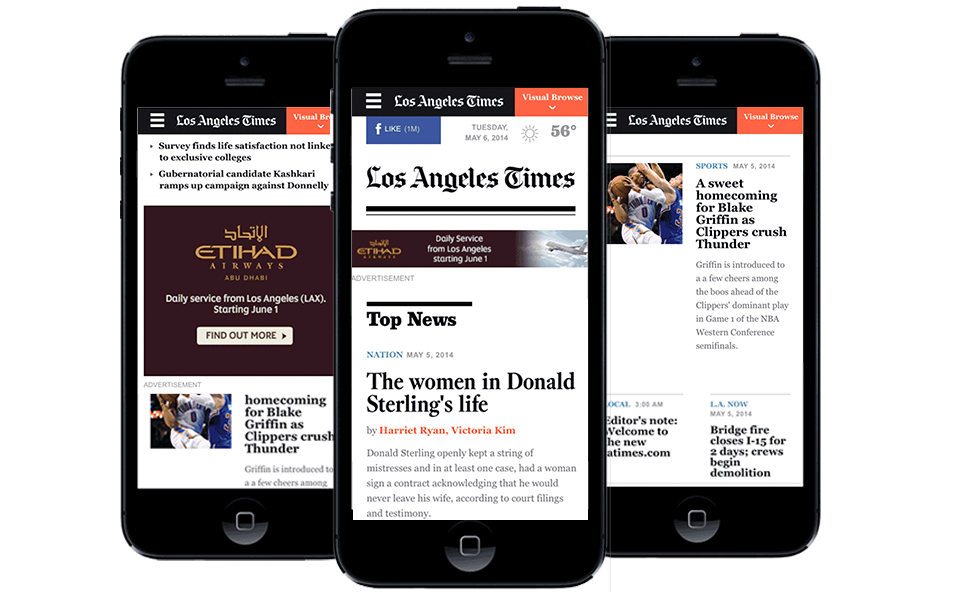 Old LA Times app